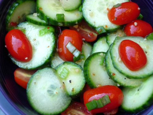 Fresh Tomato And Cucumber Salad recipe - 44 calories