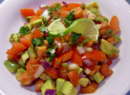 Tomato and Avocado Salad recipe - 125 calories