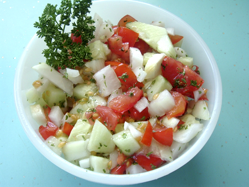 Persian Tomato and Cucumber Salad recipe - 68 calories