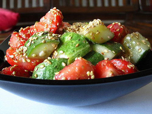 cucumber strawberry salad recipe picture