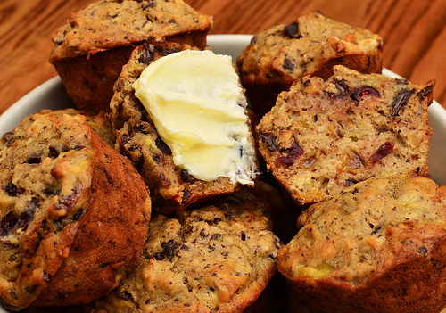 banana chocolate chip muffins recipe photo