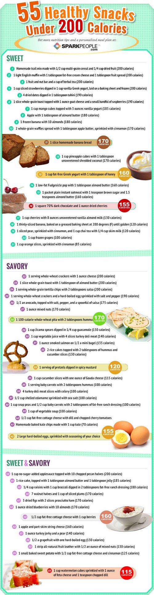 55 healthy snack ideas under 200 calories