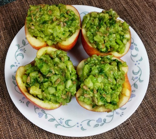 Apple Boats - Raw Vegan Salad recipe photo