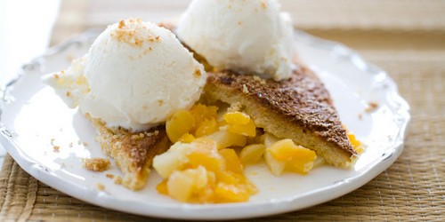 Baked Apples and Apricots with French Toast Crust recipe photo