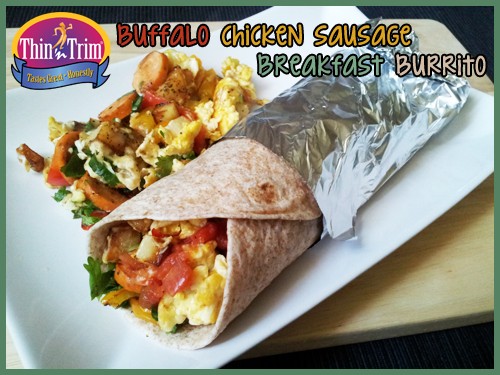Buffalo Chicken Sausage Breakfast Burrito recipe photo