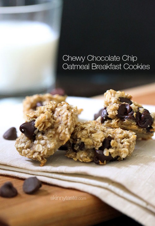 Chewy Chocolate Chip Oatmeal Breakfast Cookies recipe photo