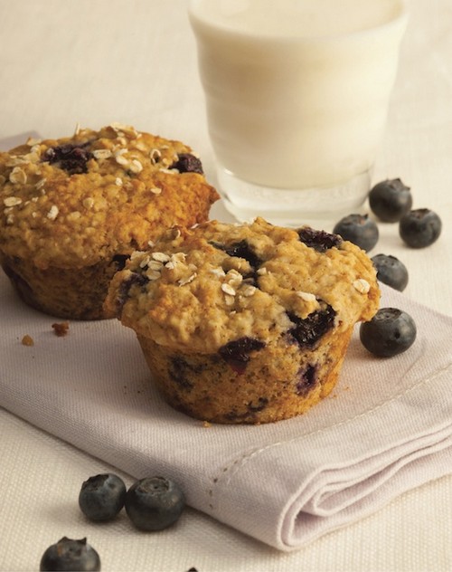Delicious Low-Fat, High-Fibre Blueberry Muffins recipe photo