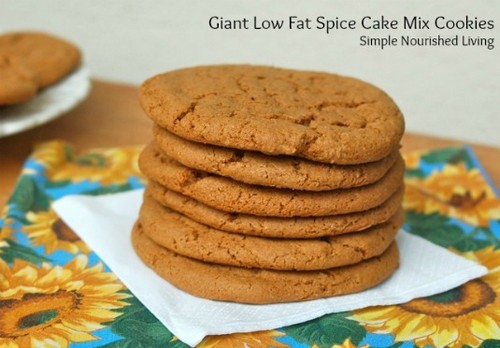 Giant Low Fat Spice Cake Mix Cookies recipe photo