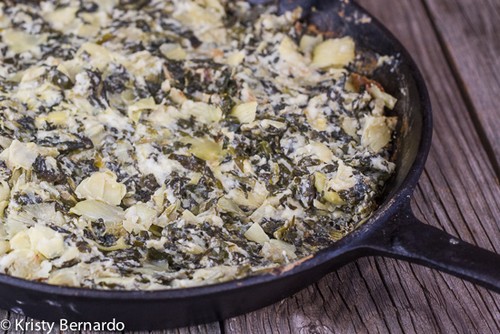 Low-Fat Creamy Spinach & Artichoke Dip recipe photo