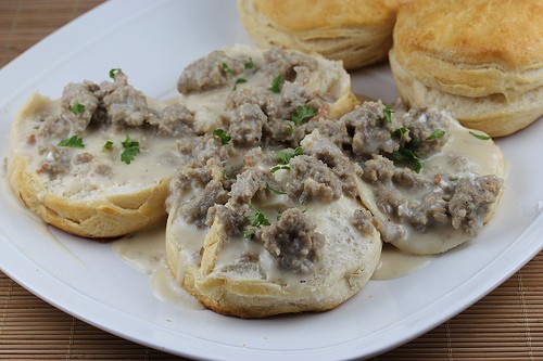 Reduced Fat Biscuits and Sausage Gravy recipe photo