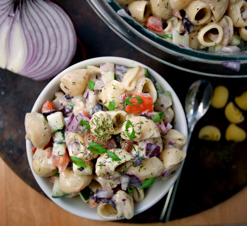 Vegan Greek Pasta Salad recipe photo