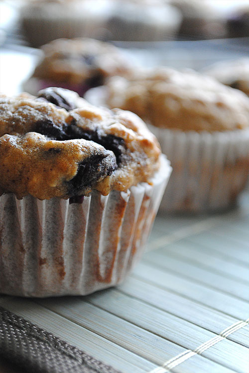 banana blueberry crumb muffins recipe picture